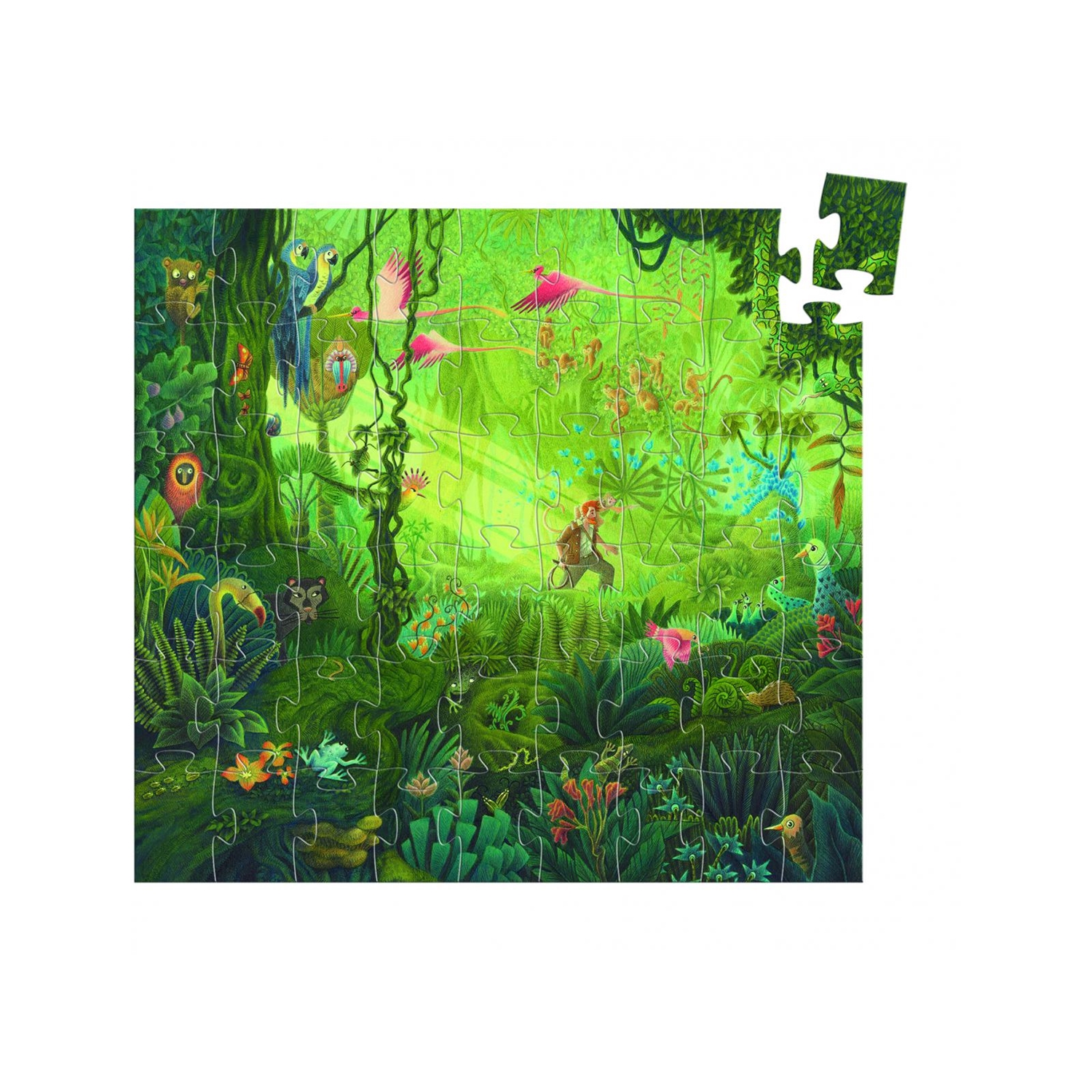 Djeco DJ07244 Formen Puzzle: Im Dschungel