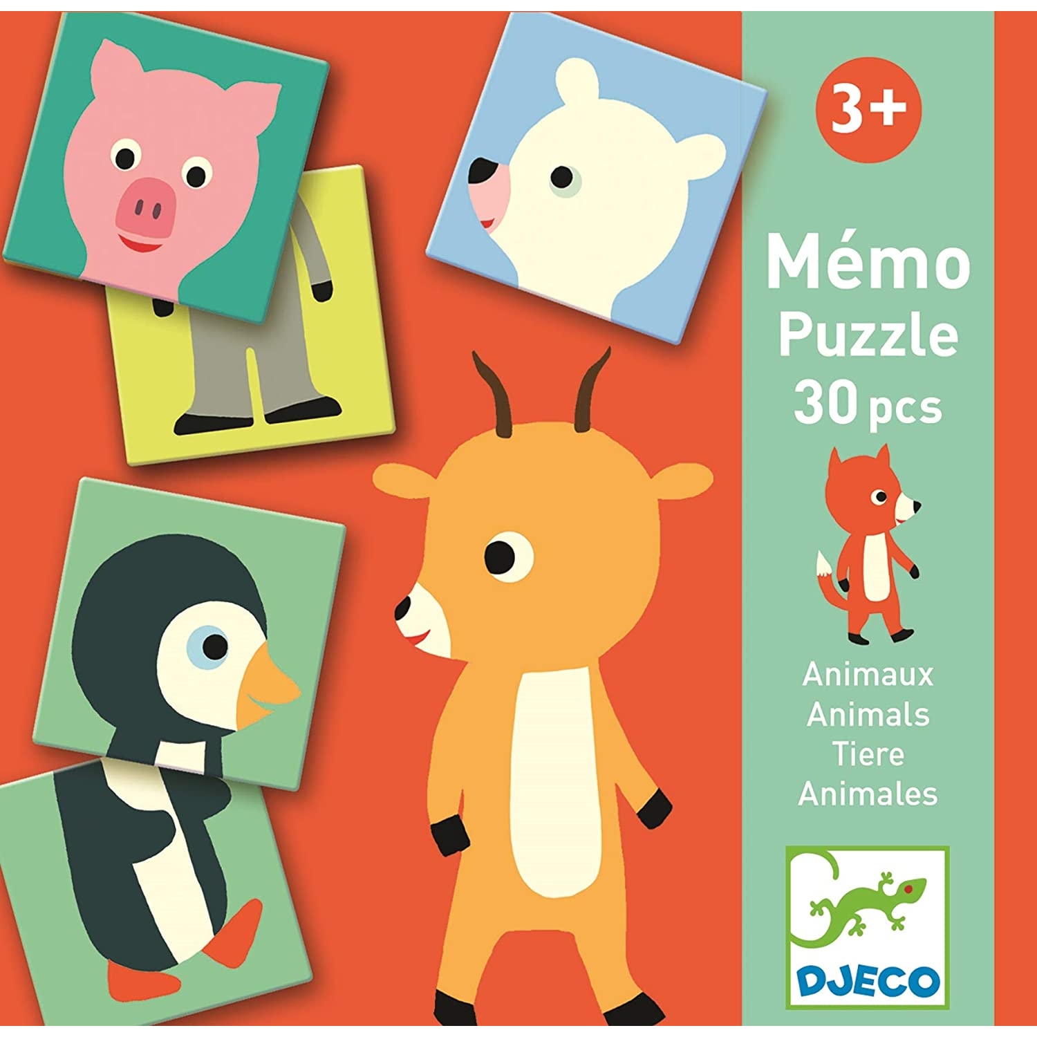 Djeco DJ08126 Lernspiele: Memo Animo-puzzle