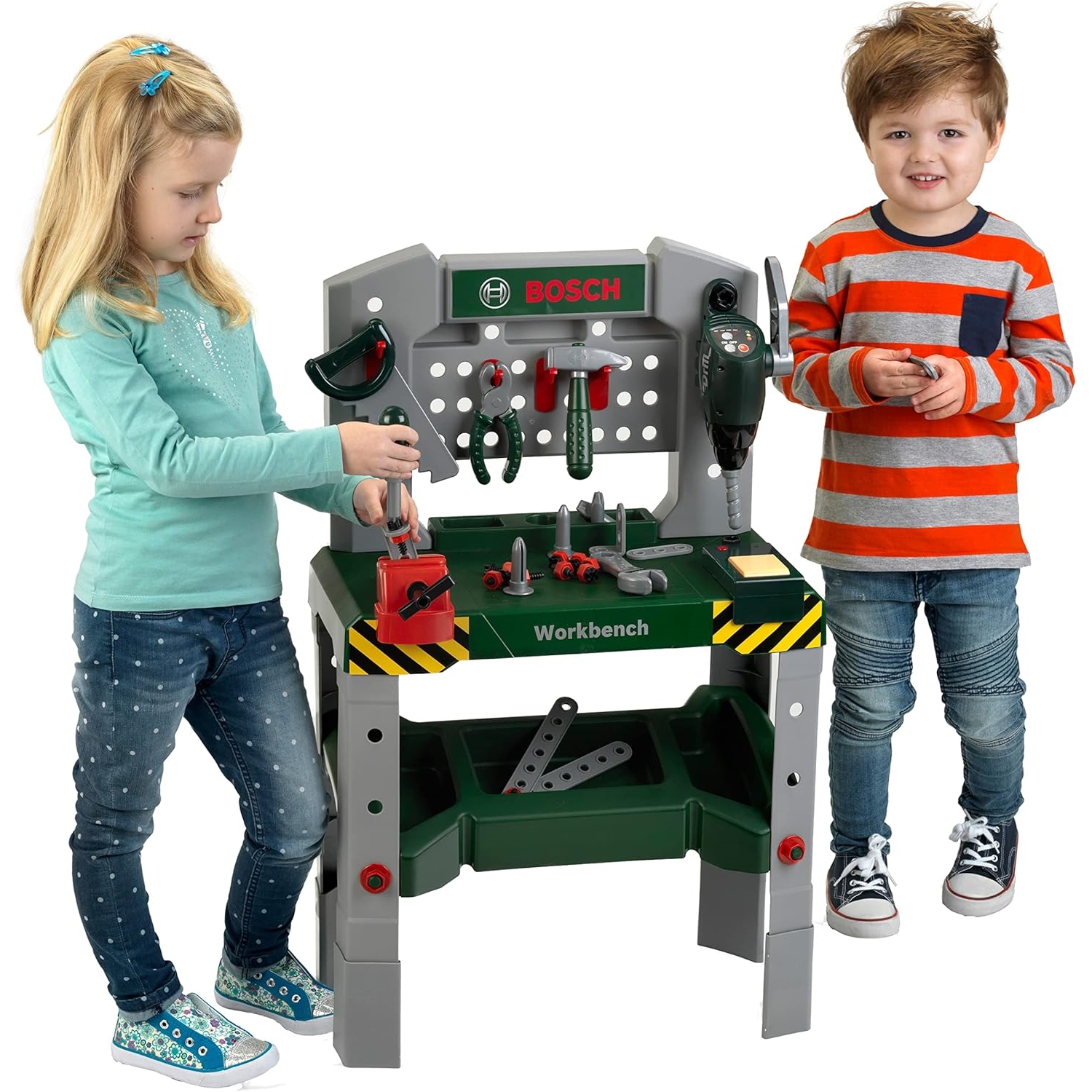 Theo Klein 8637 Bosch - Werkbank mit Sound, höhenverstellbar