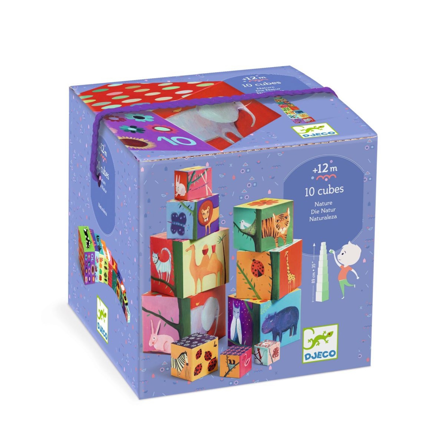Djeco DJ08505 Stapel Spielzeug: 10 nature and animal blocks Djeco DJ08505 Stapel Spielzeug: 10 nature and animal blocks
