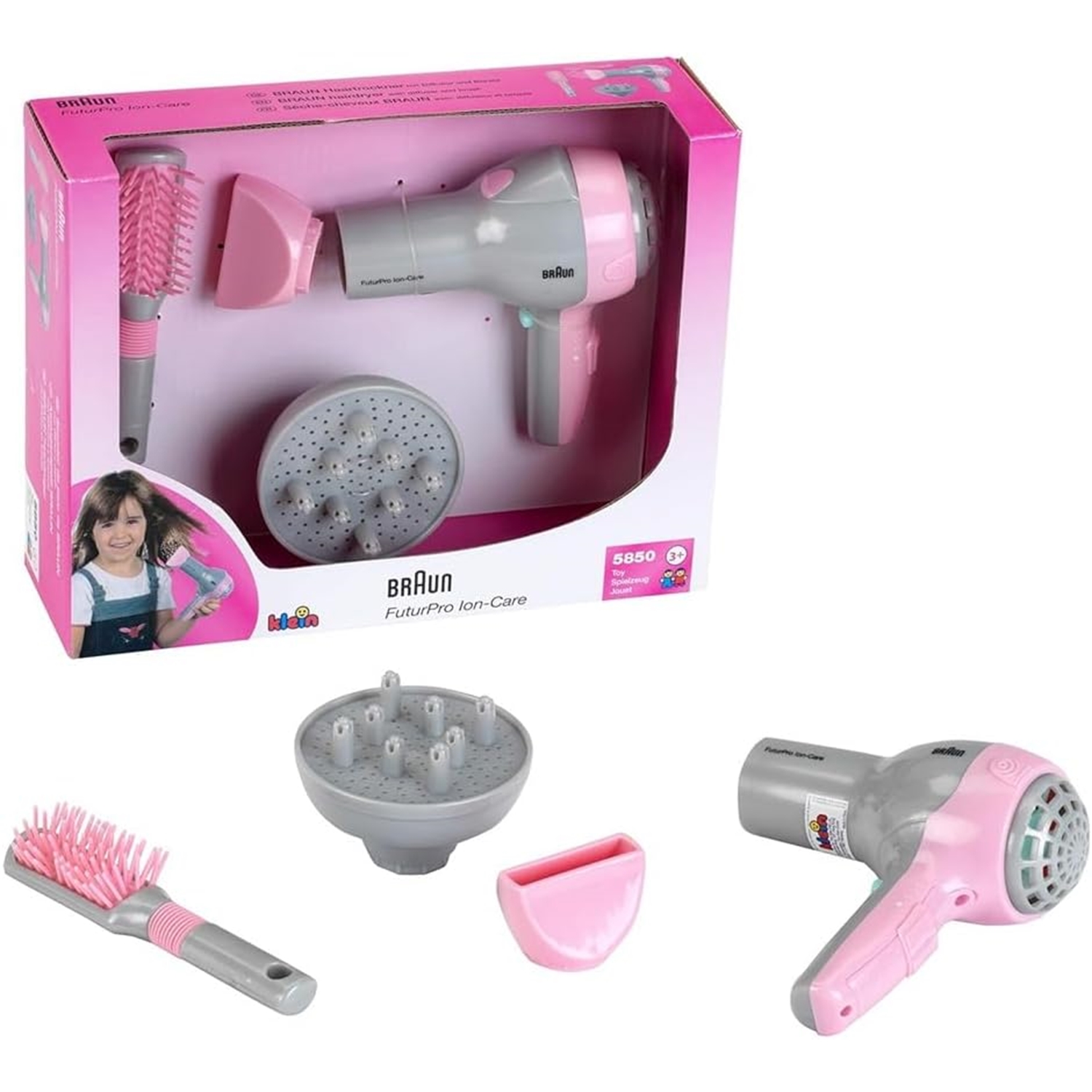 Theo Klein 5850 Braun Haartrockner - Set