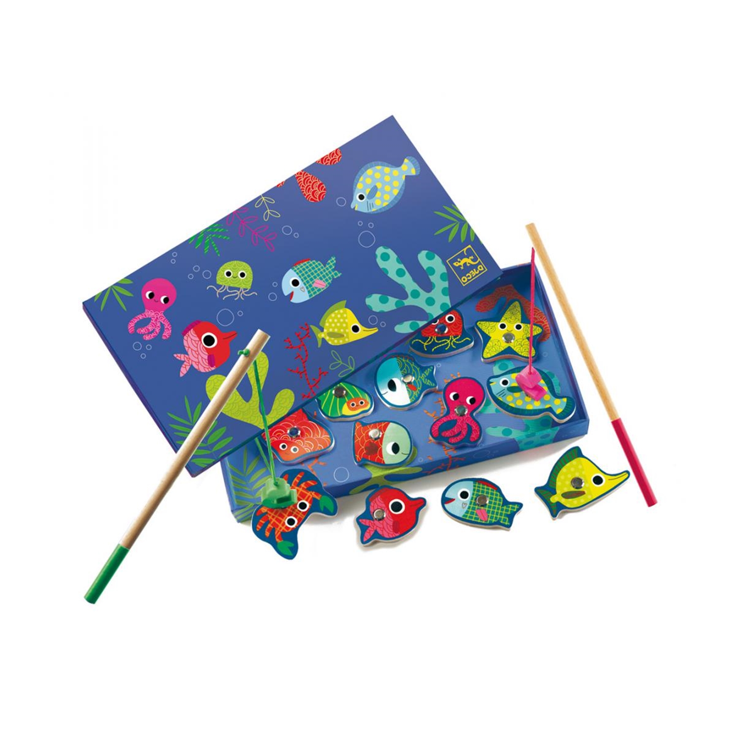 Djeco DJ01653 Angelspiele: Bunte Fische