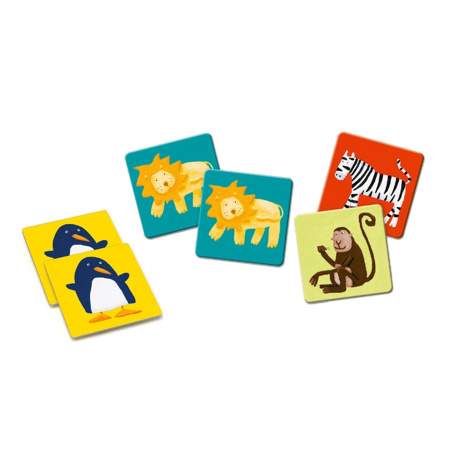 Djeco DJ08110 Lernspiel: Memo Bunte Tiere