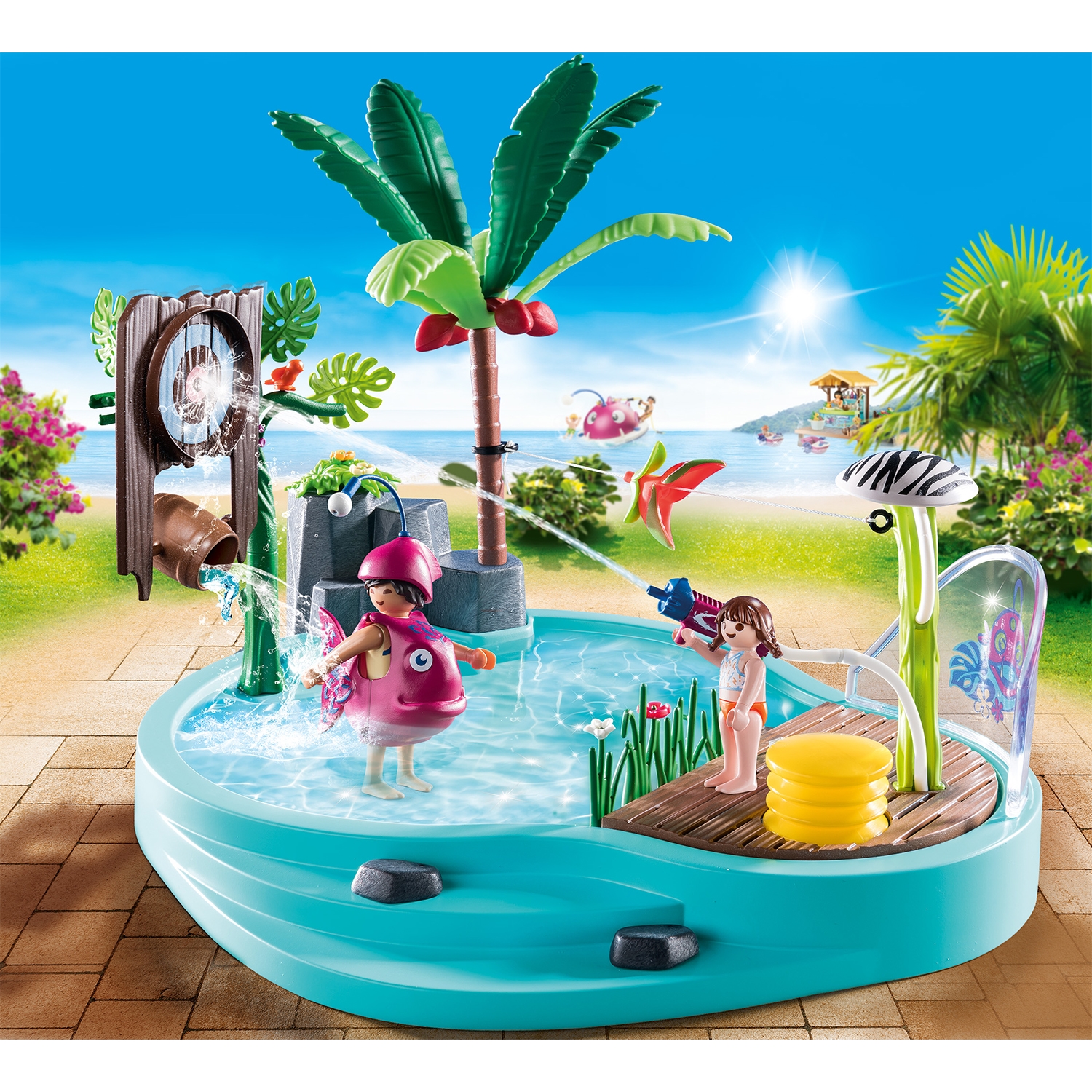 PLAYMOBIL 70610 Family Fun Spaßbecken mit Wasserspritze