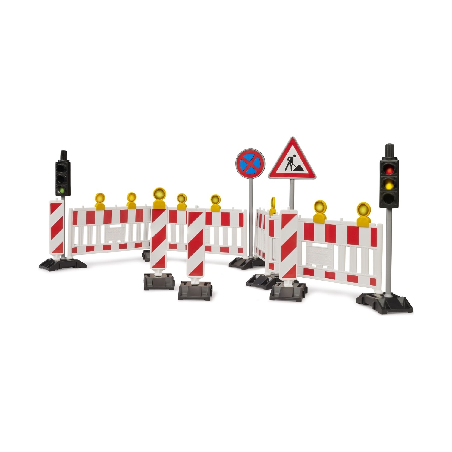 Bruder 62009 Zubehör: Verkehrssicherungsset mit Ampeln