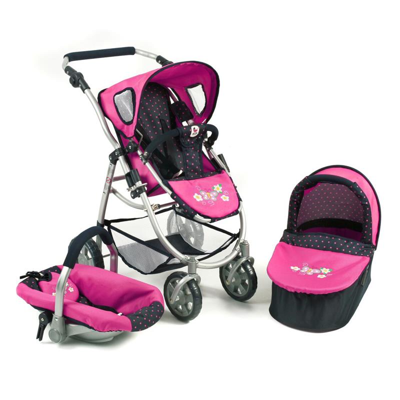 Bayer Chic 2000 637-12 3 in 1 Kombi EMOTION ALL IN, Dots Navy-Pink
