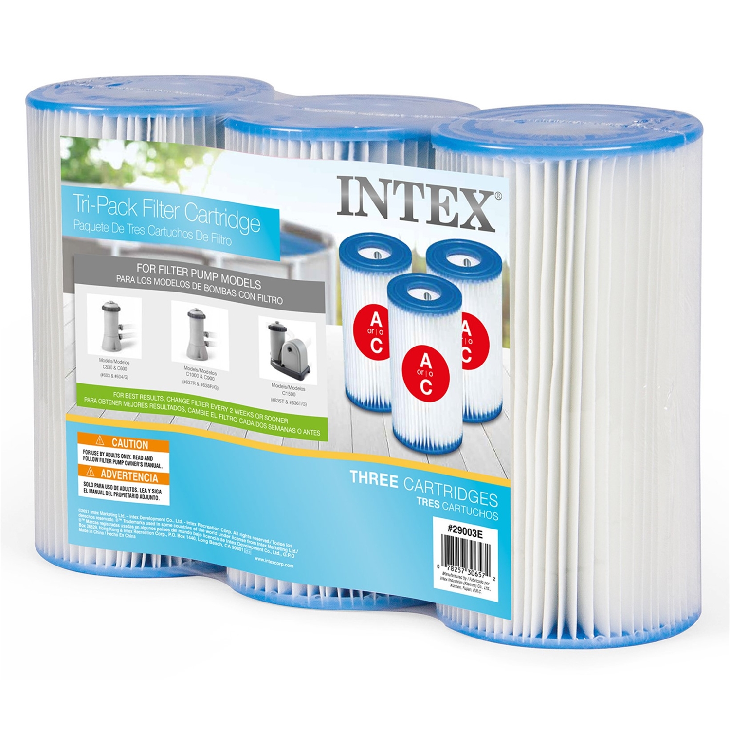 Intex 29003 INTEX Filterkartusche Typ A 3er