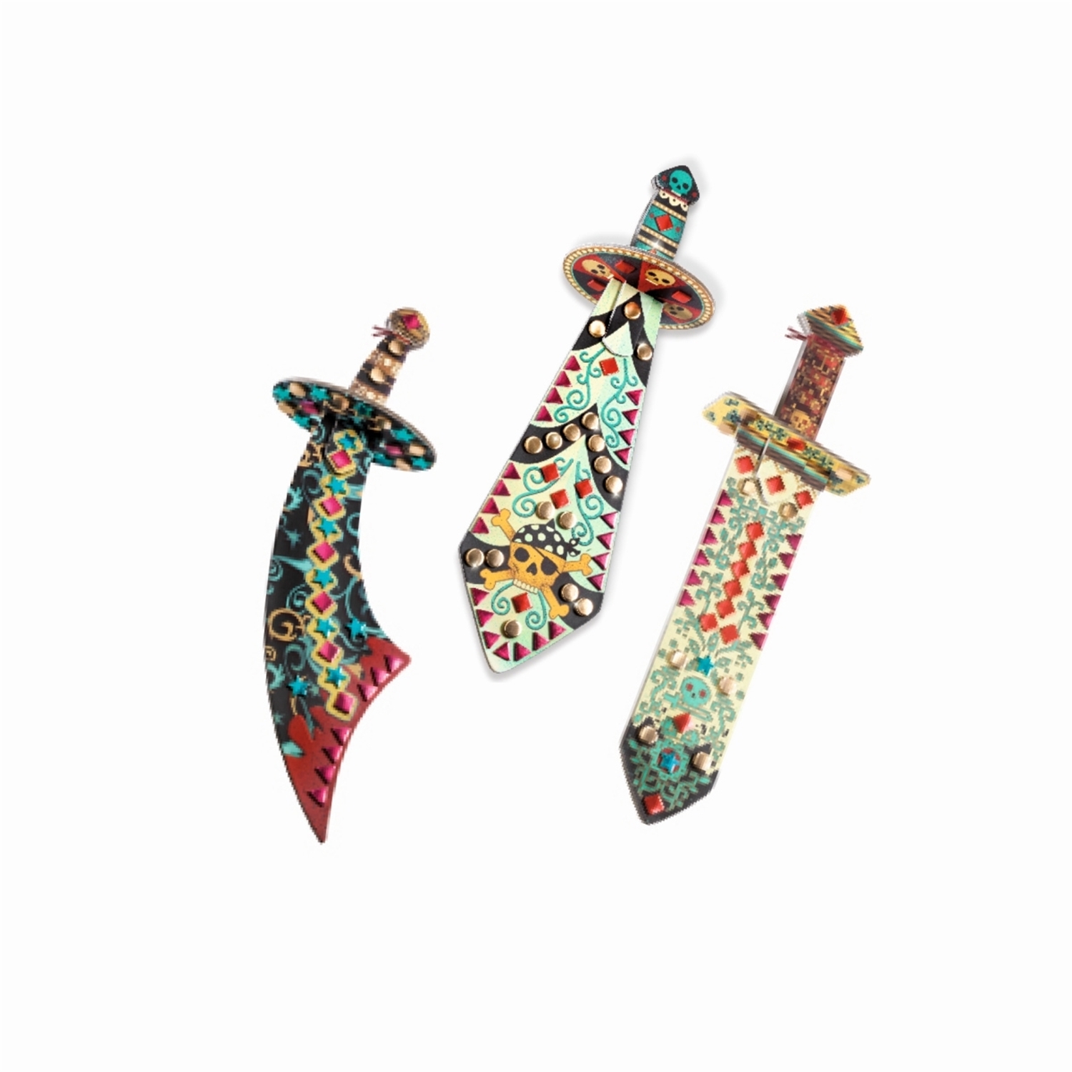 Djeco DJ07902 Do it yourself: Mosaik- Piratenschwerter Wie ein