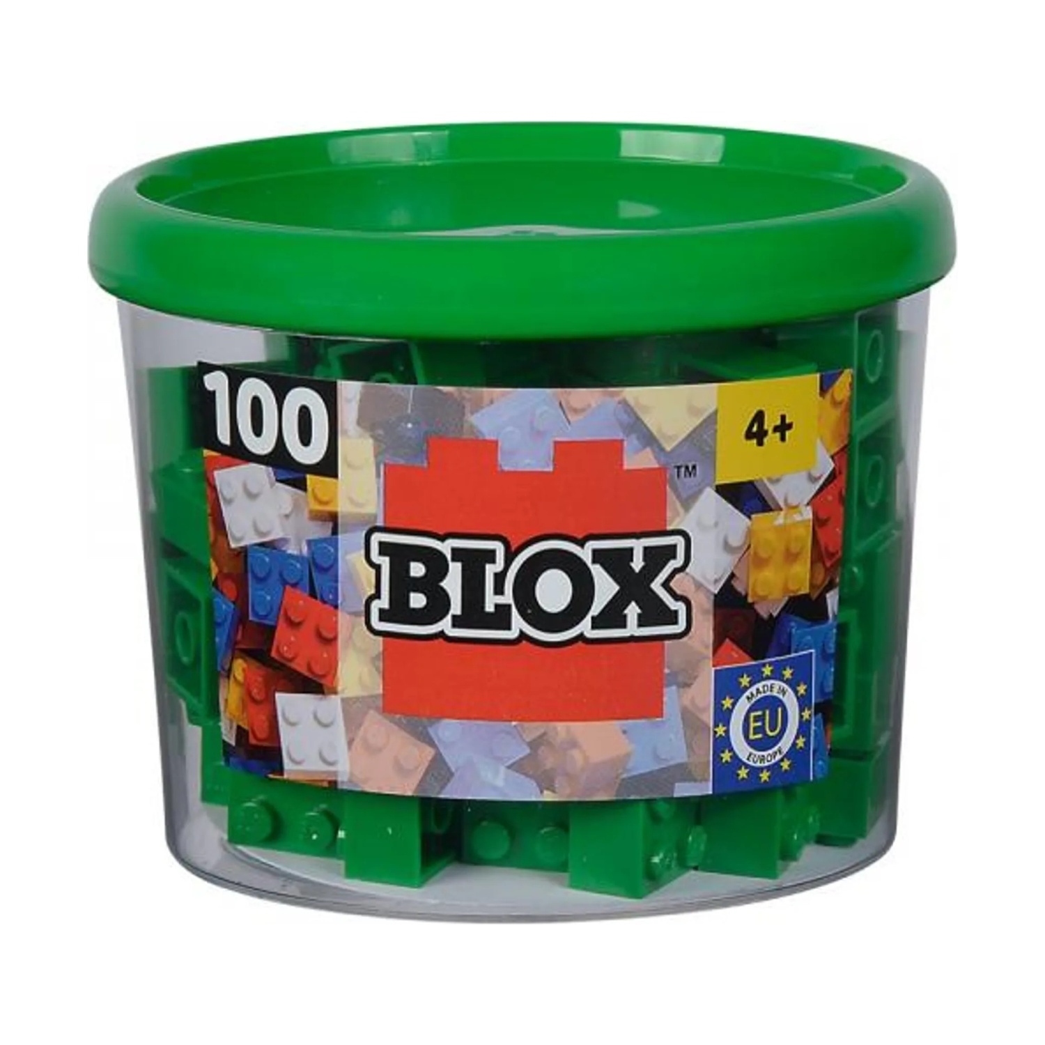 Androni Giocattoli 104114532 Blox 100 grüne 4er Steine in Dose