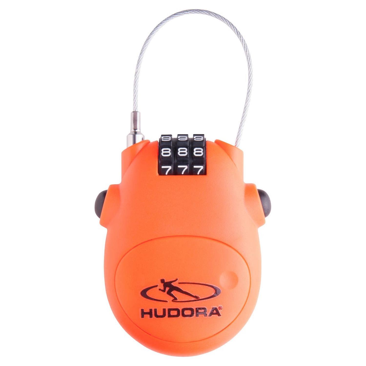 HUDORA 14492 14695/02 2er Set BigWheel® GS 205, grau/grün + Kabelschloss