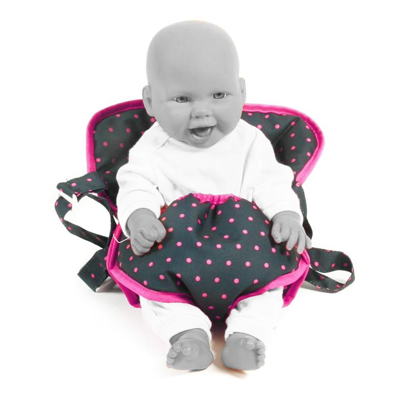 Bayer Chic 2000 782-12 Puppen-Tragegurt, Dots Navy-Pink