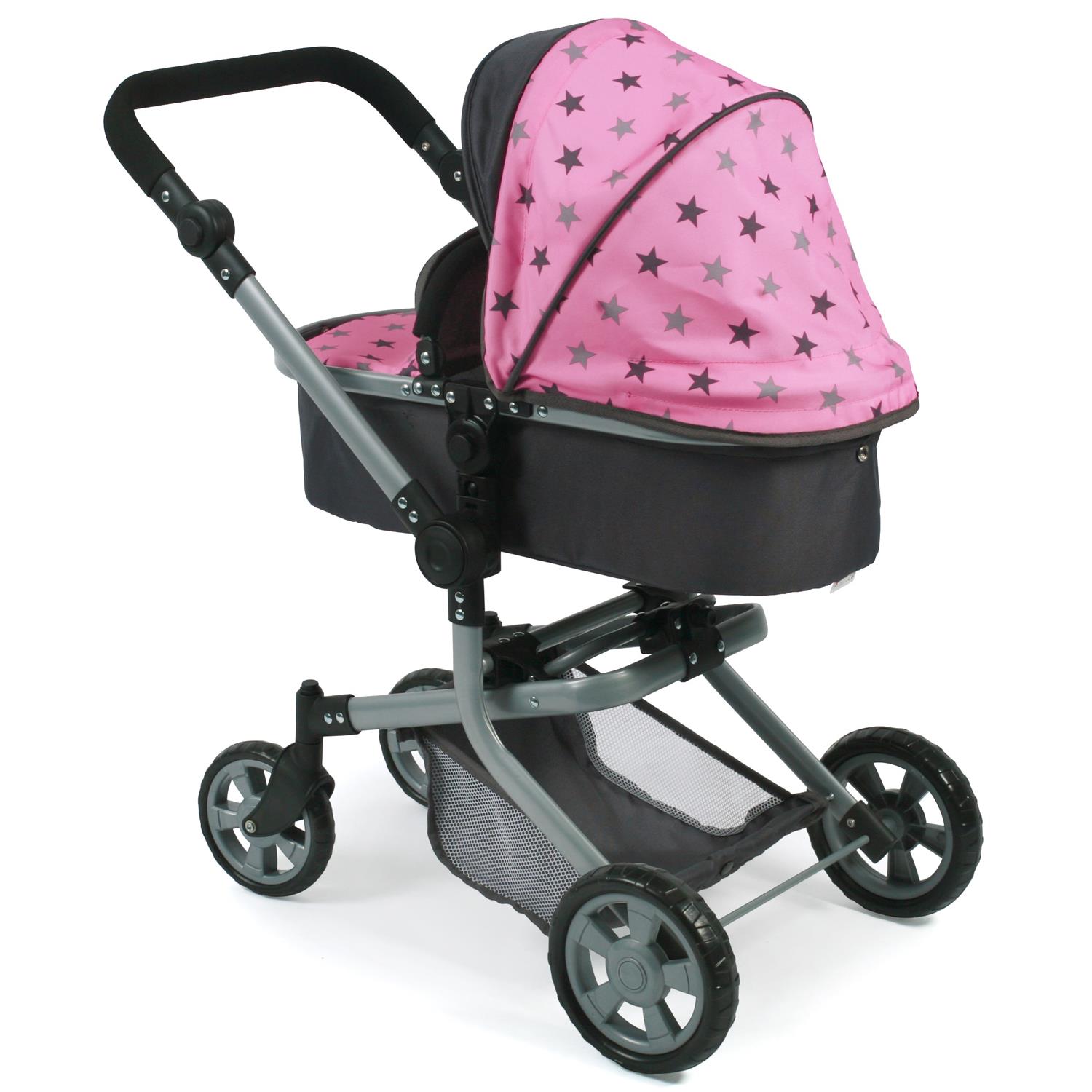 Bayer Chic 2000 595-83 Kombi-Puppenwagen "MIKA", Sternchen Grau
