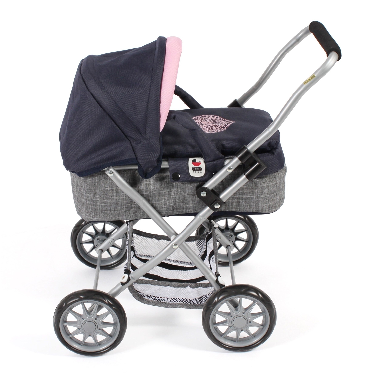 Bayer Chic 2000 555-26 Mini-Kuschelwagen SMARTY, Melange grau-navy