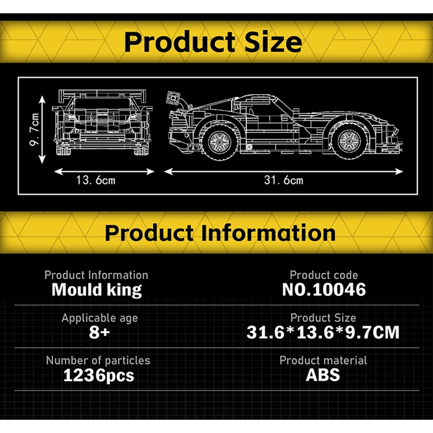 Mould King 10046 Sportwagen D. Viper