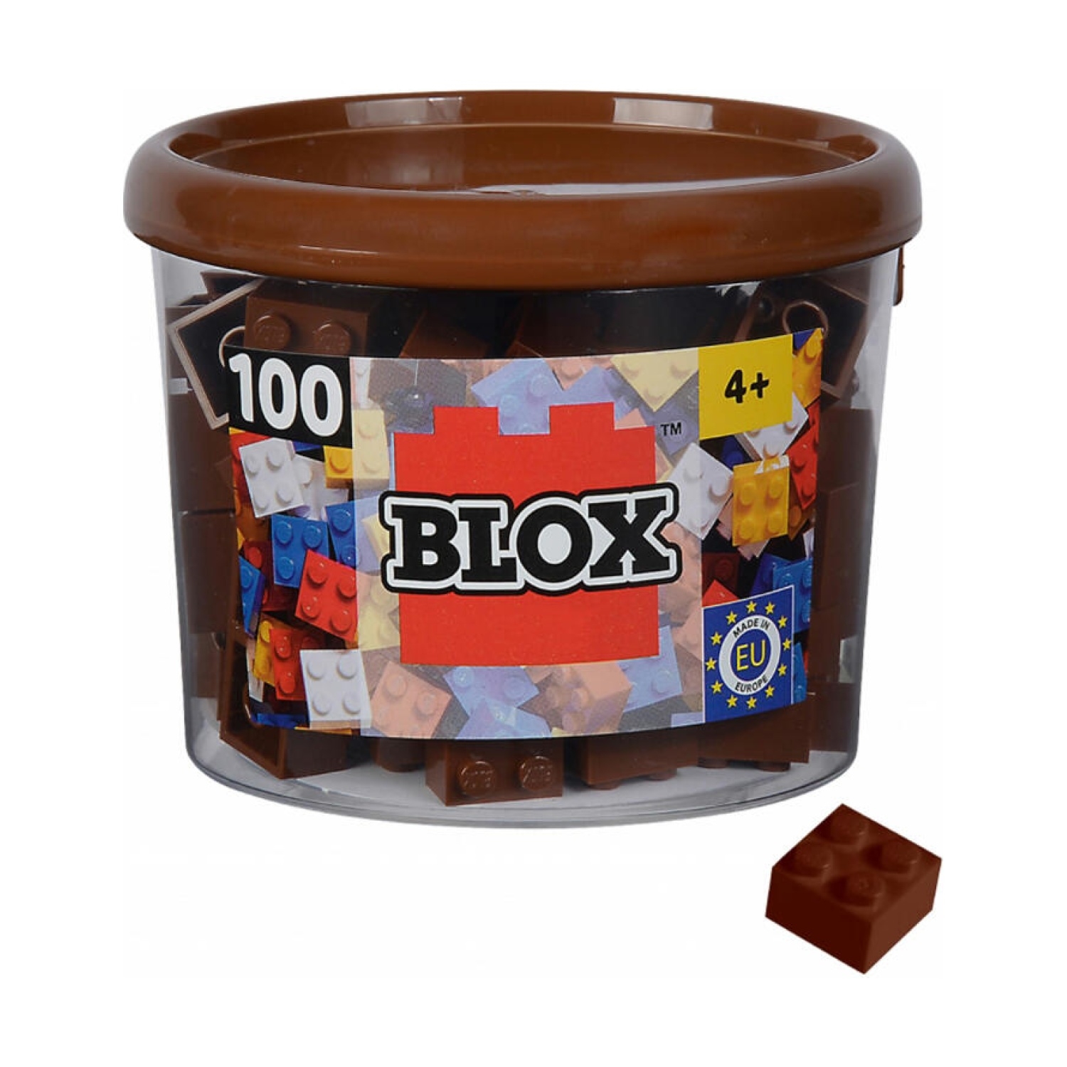 Androni Giocattoli 104114533 Blox 100 braune 4er Steine in Dose