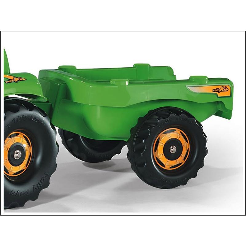 Rolly Toys 023134 rollyKid-X, grün,mit Frontlader und Anhänger
