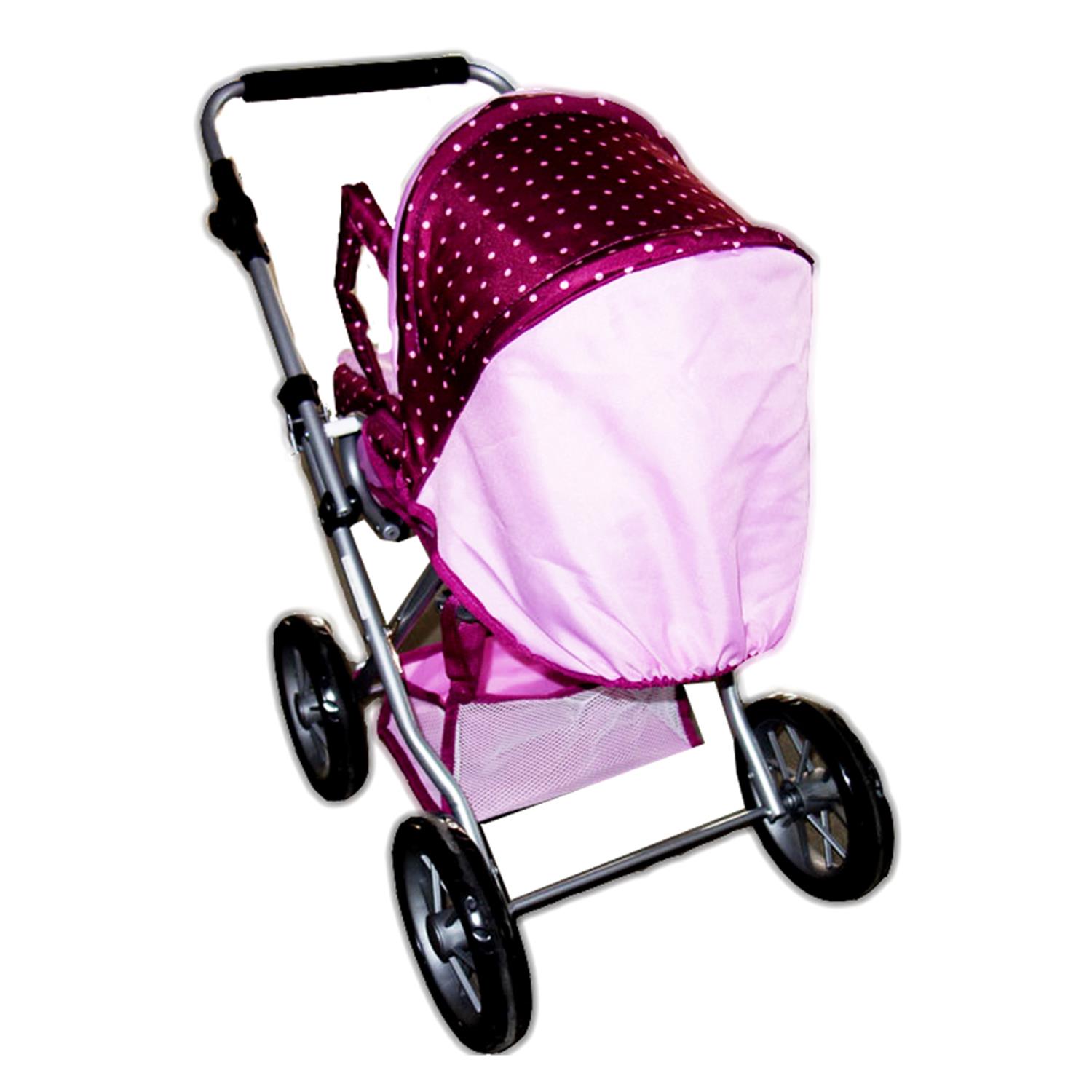 Bayer Chic 2000 560-29 Kombi-Puppenwagen LENI, Dots Brombeere