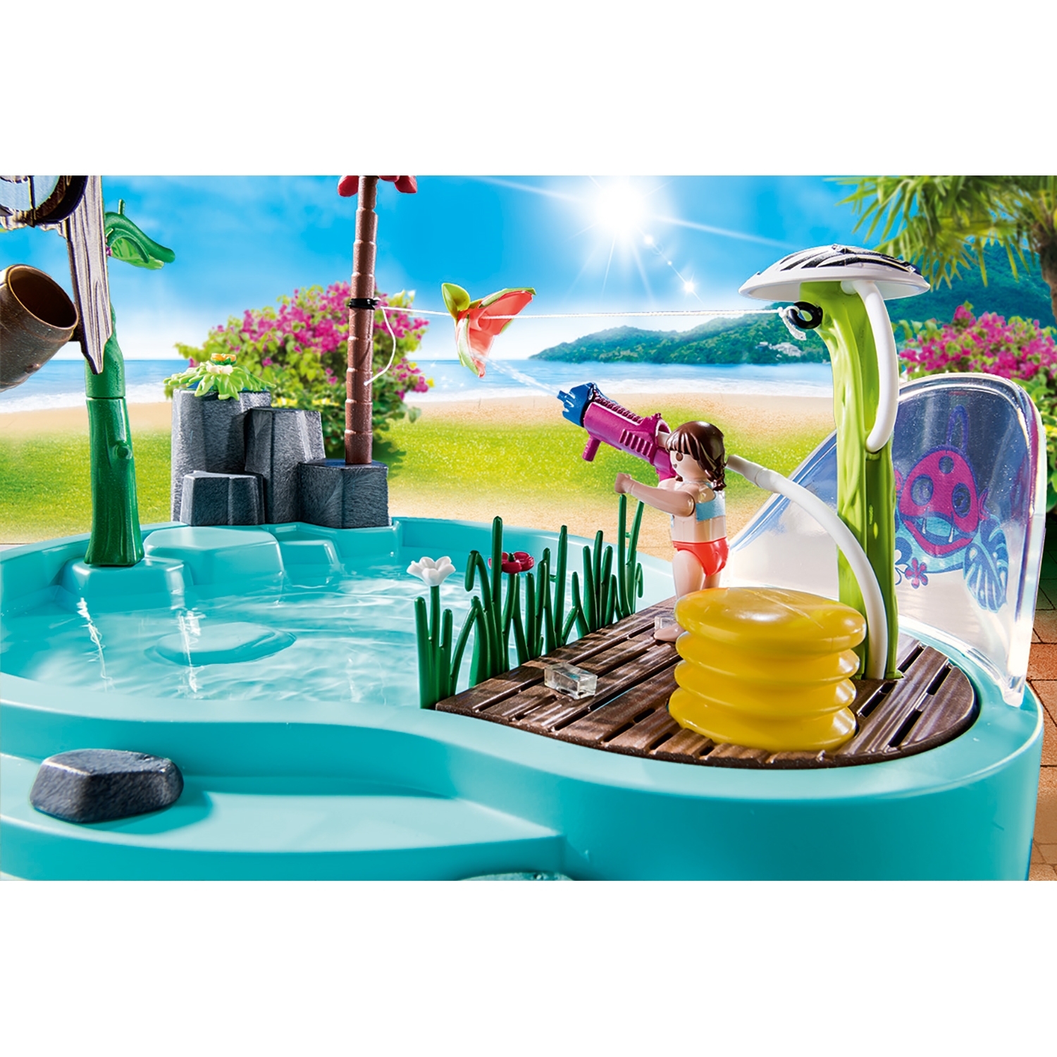 PLAYMOBIL 70610 Family Fun Spaßbecken mit Wasserspritze