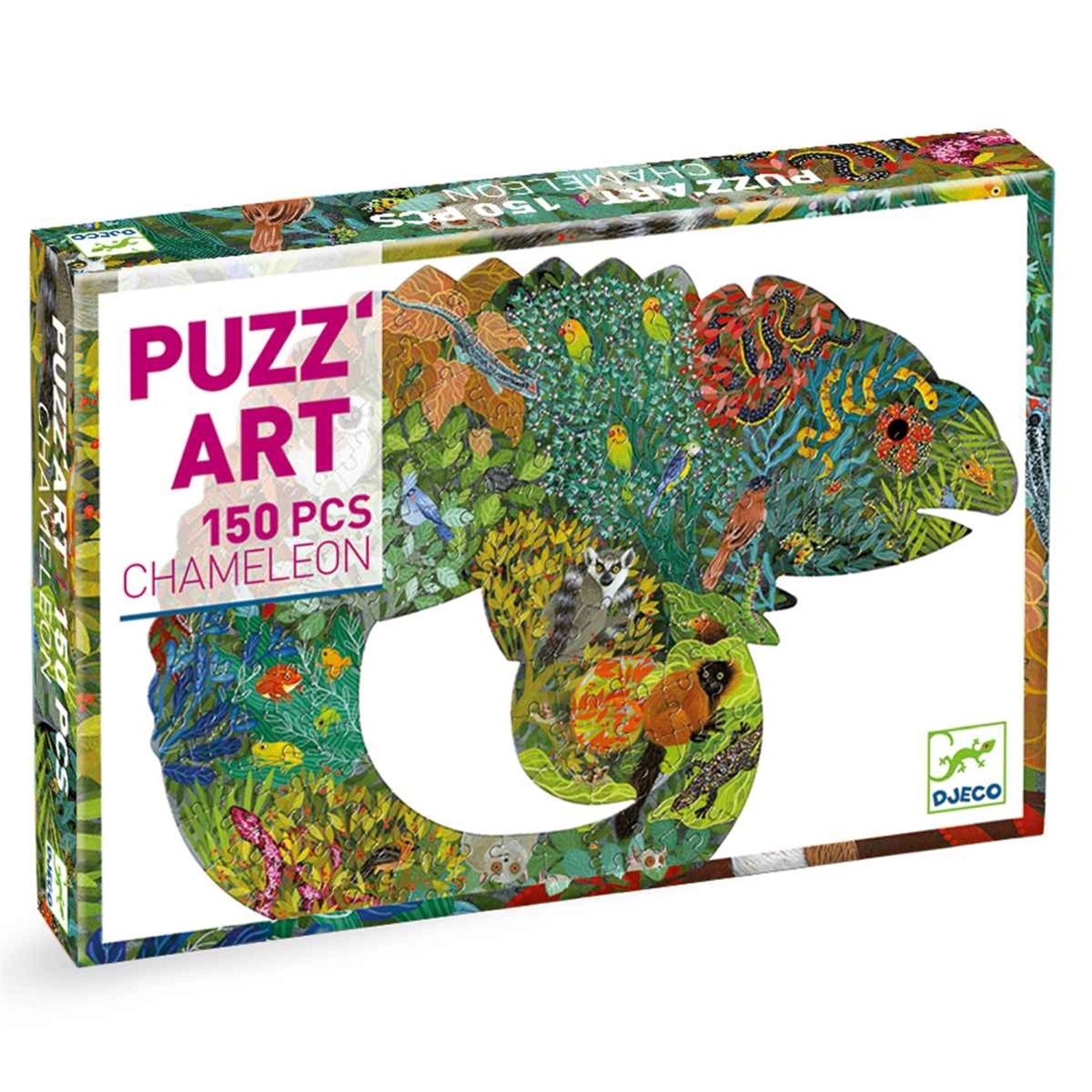 Djeco DJ07655 Puzz' Art Chameleon, 150 Teile