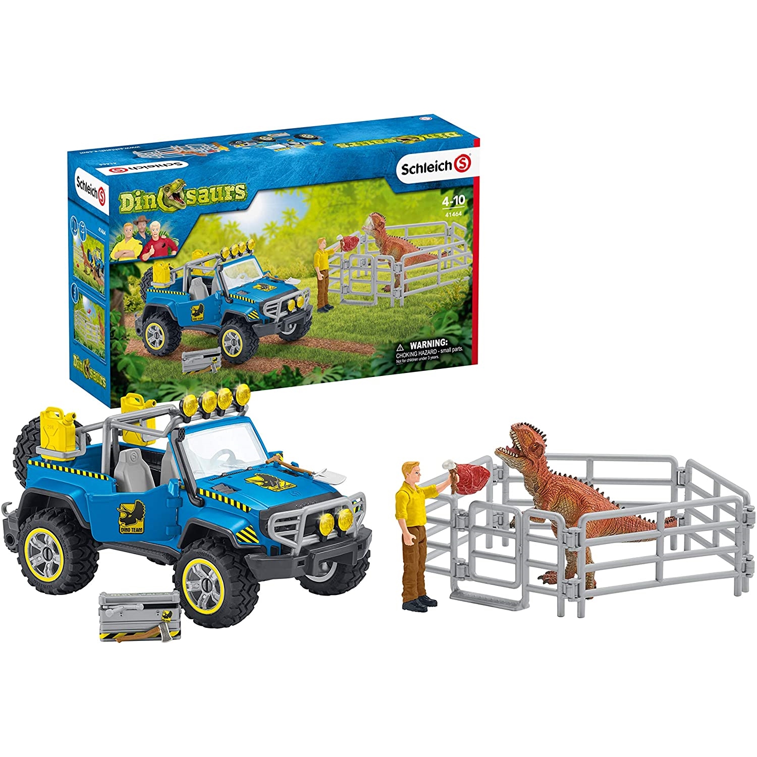 Schleich 41464 Geländewagen mit Dino-Außenposten