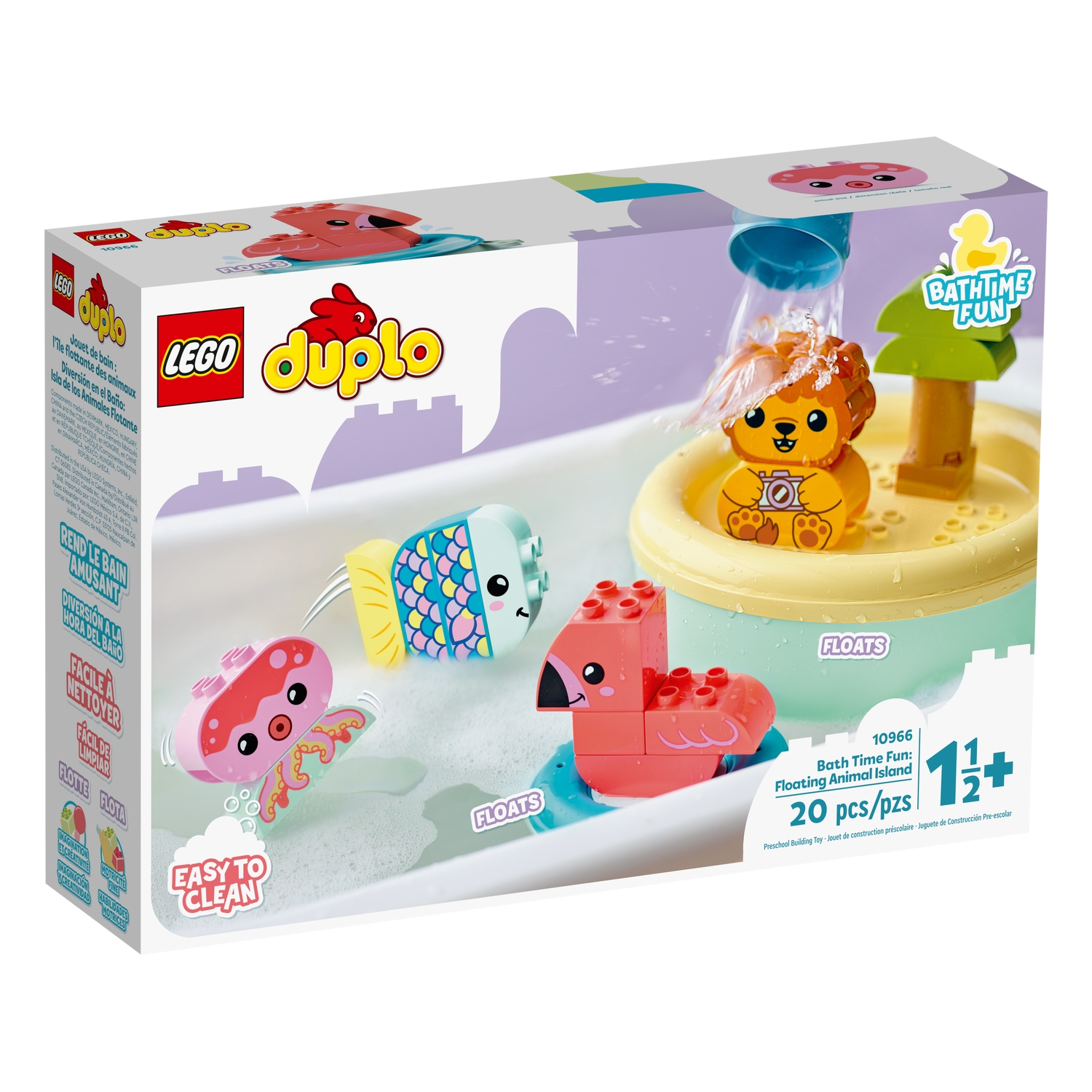 LEGO 10966 DUPLO® Badewannenspaß: Schwimmende Tierinsel