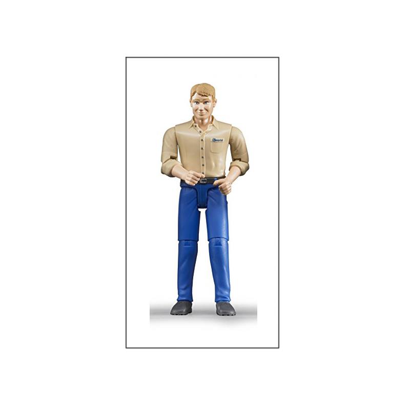 Bruder 60006 bworld - Mann, blond mit blauer Hose