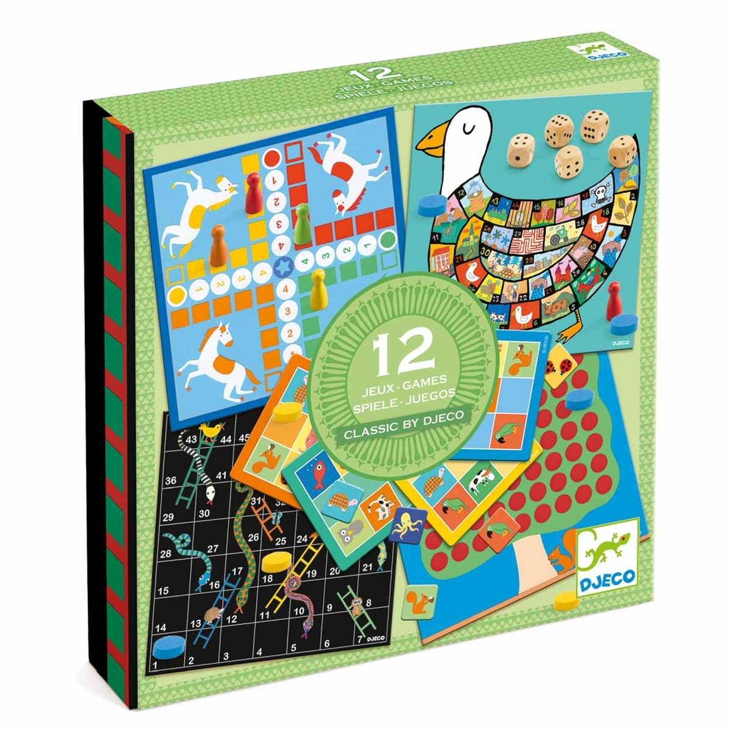 Djeco DJ05218 Klassische Spiele: Spielesammlung 4+