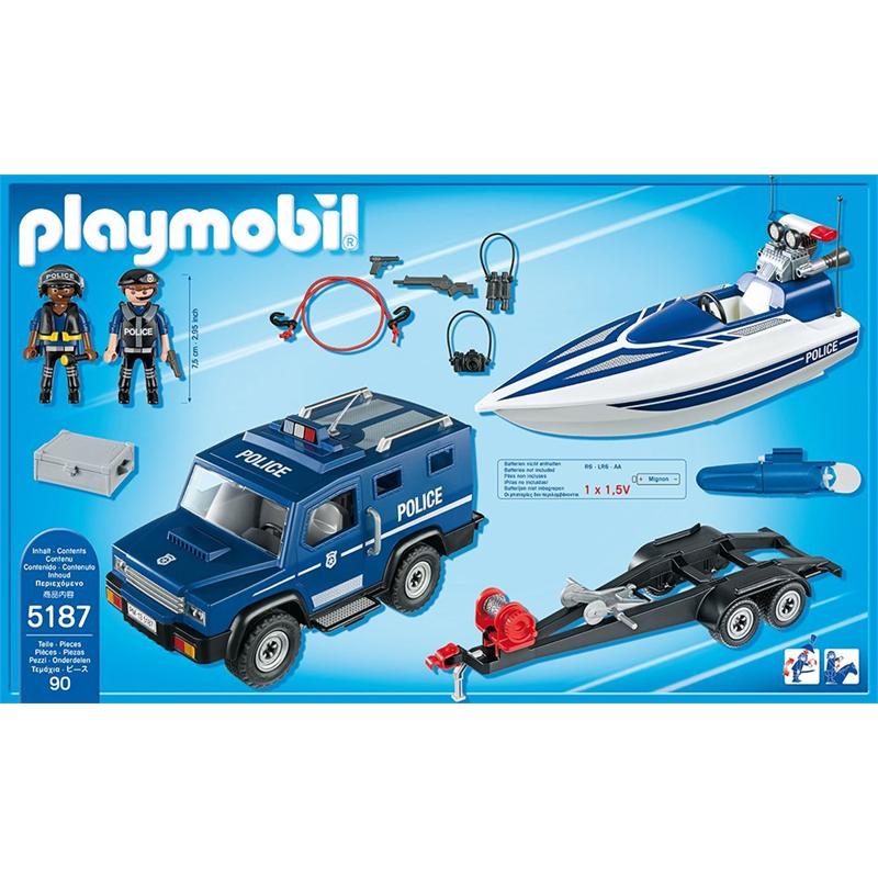 PLAYMOBIL 5187 Polizei-Action mit Truck und Speedboot