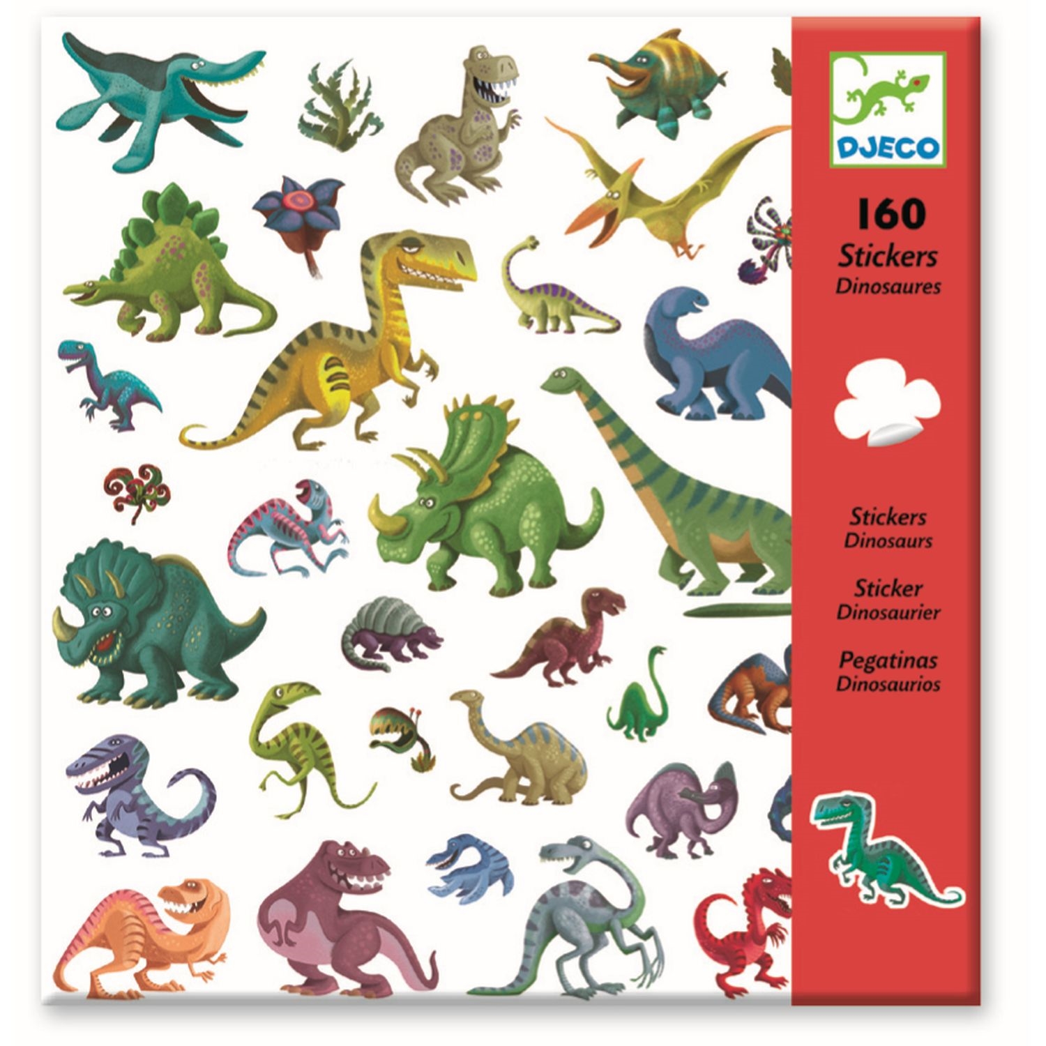 Djeco DJ08843 Stickerbögen: Dinosaurier
