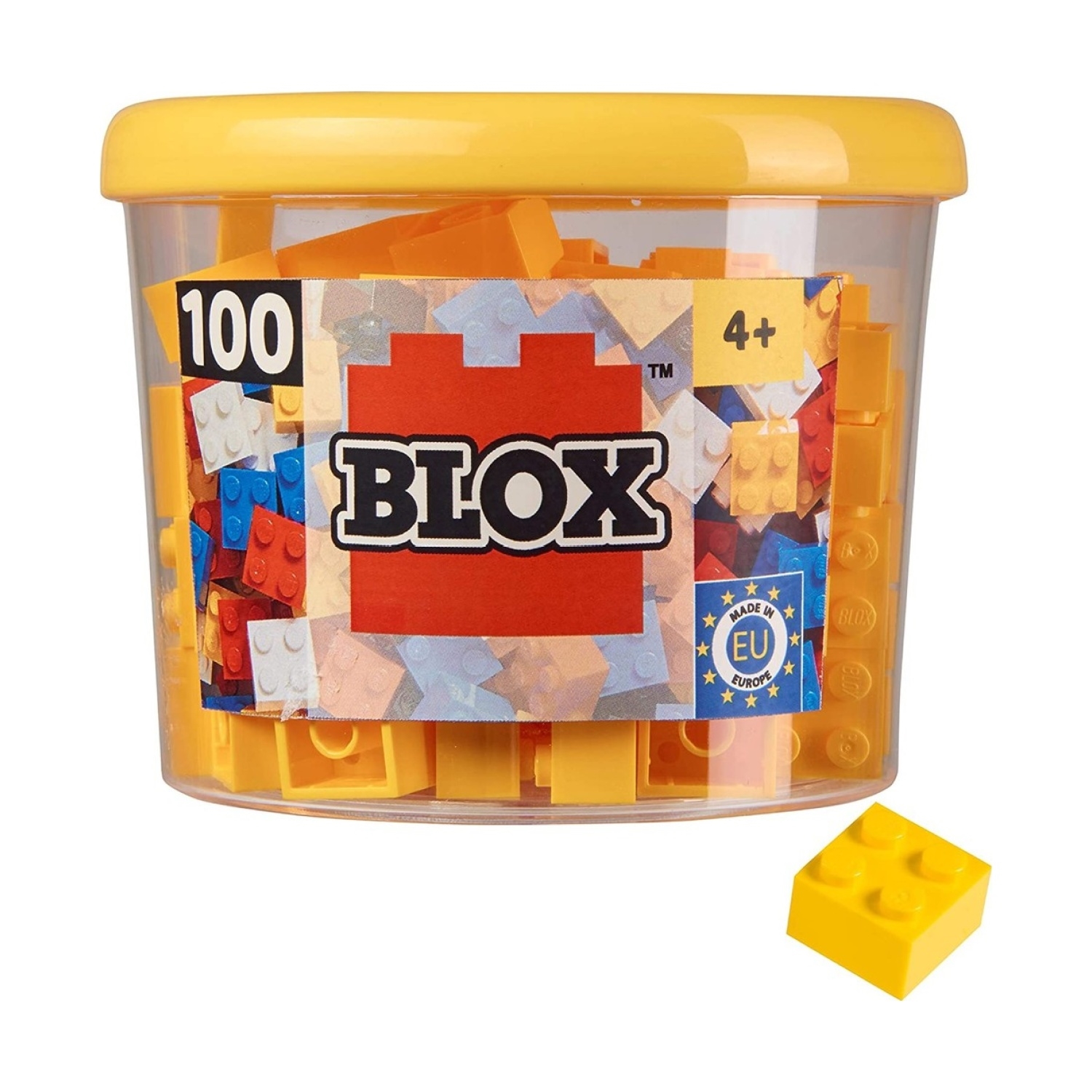 Androni Giocattoli 104114110 Blox 100 gelbe 4er Steine in Dose