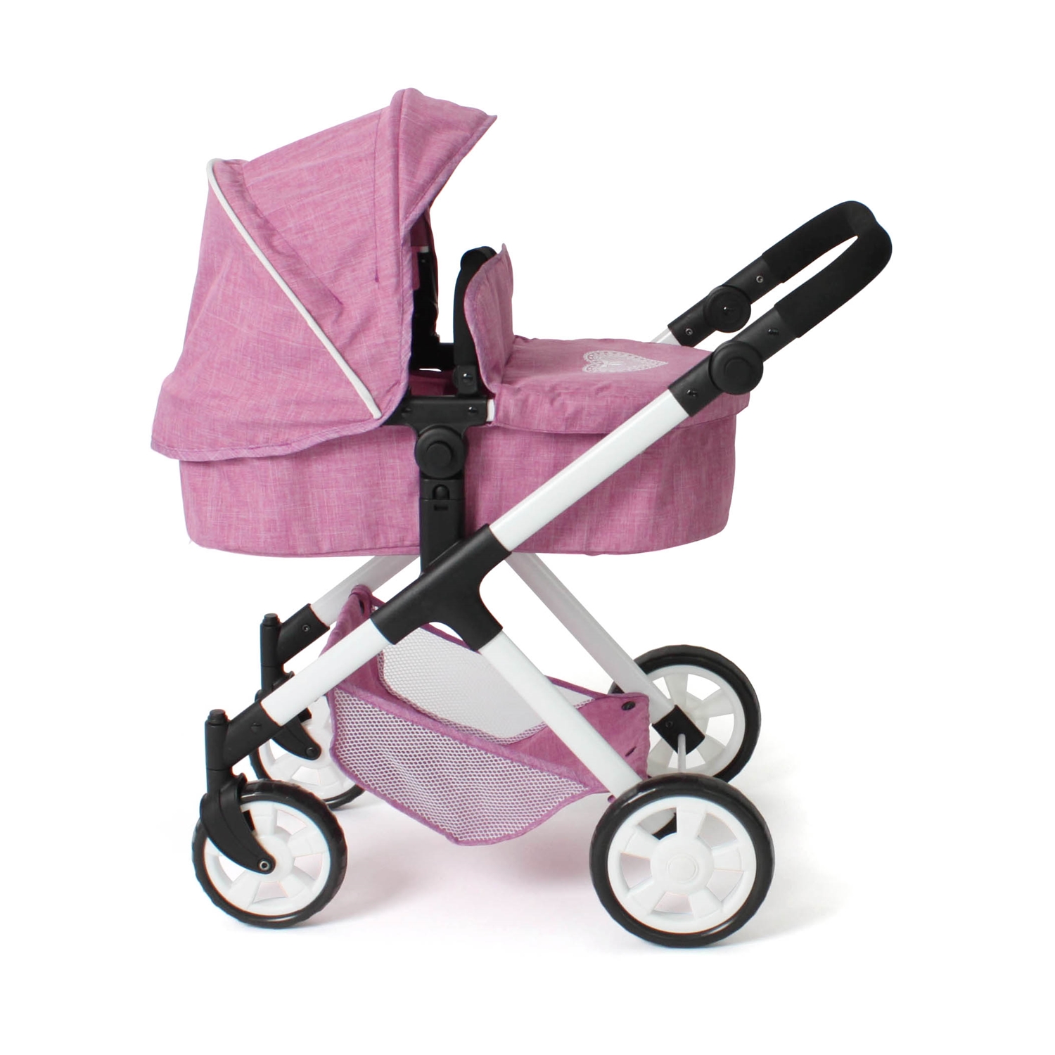 Bayer Chic 2000 567-62 Kombi Puppenwagen Mila, Jeans pink