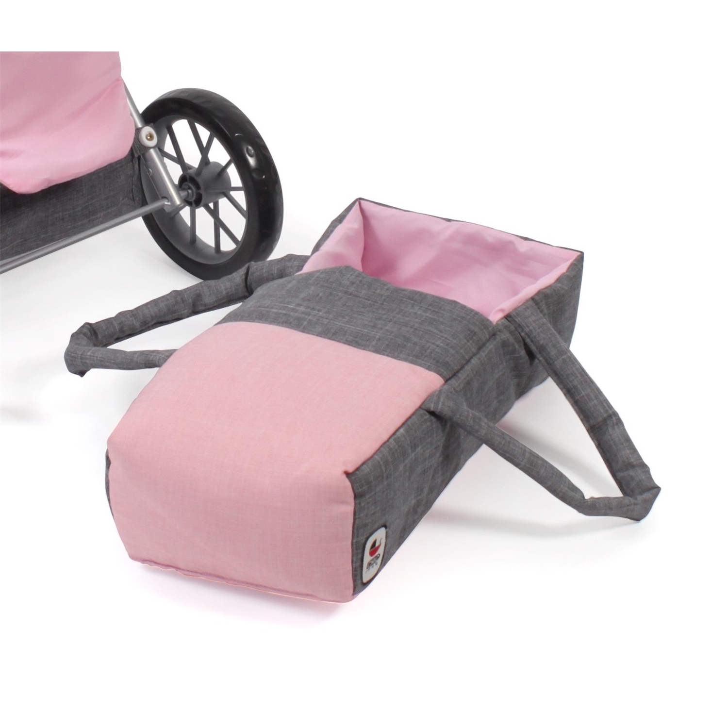 Bayer Chic 2000 560-15 Kombi-Puppenwagen Leni Melange grau-rosa