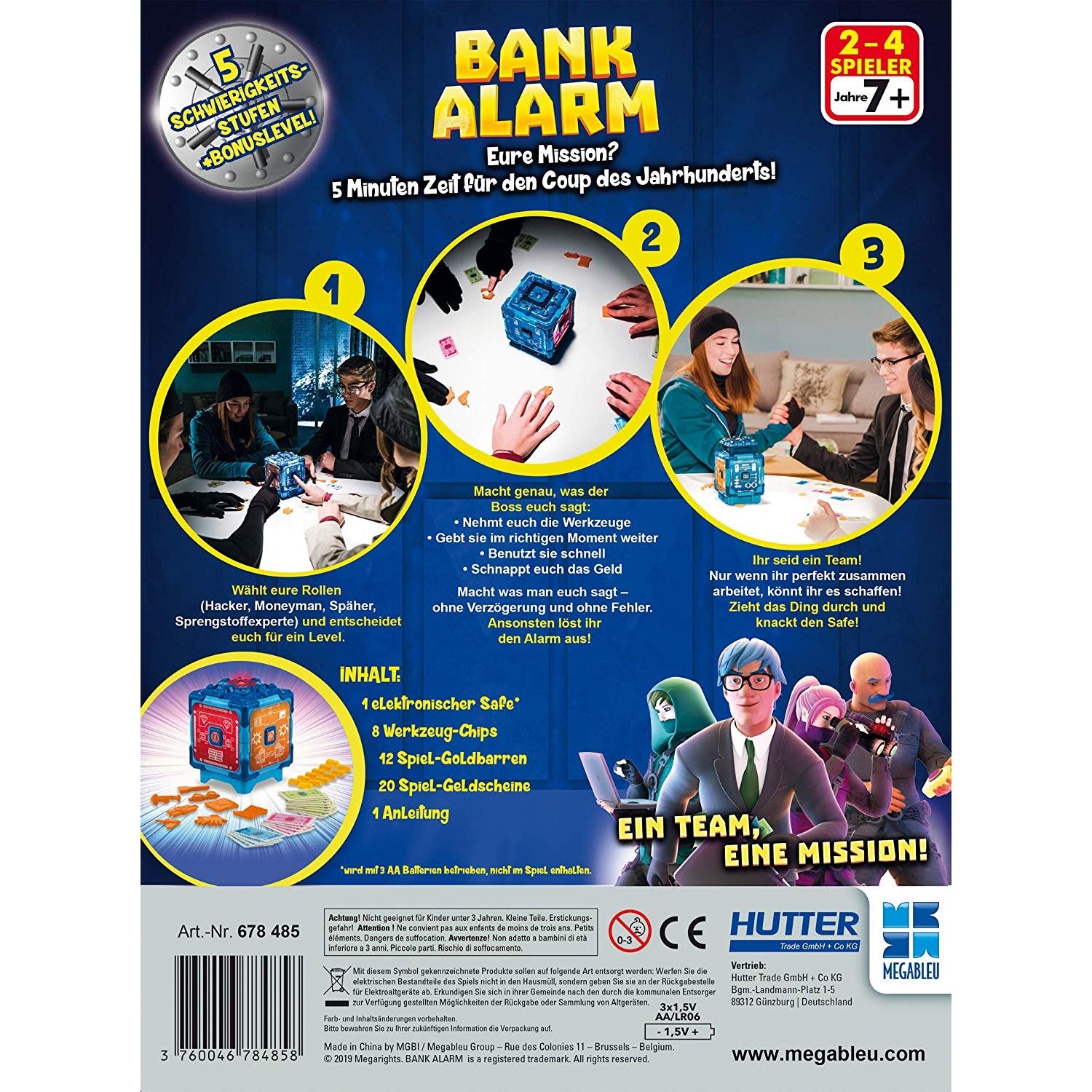 Hutter 678485 Bank Alarm elektronisches Kinderspiel