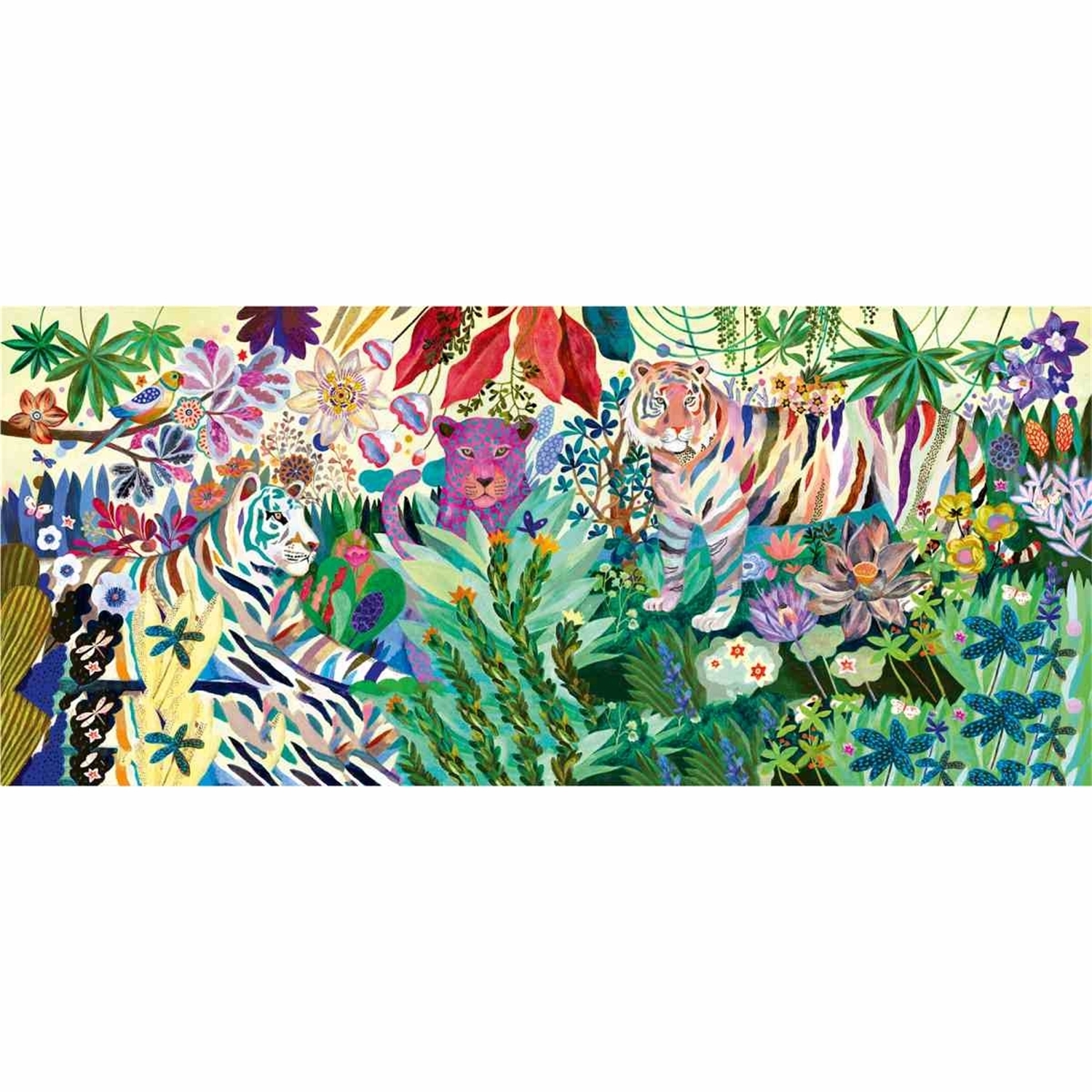 Djeco DJ07647 Puzzle Gallerie - Rainbow Tigers, 1000 Teile