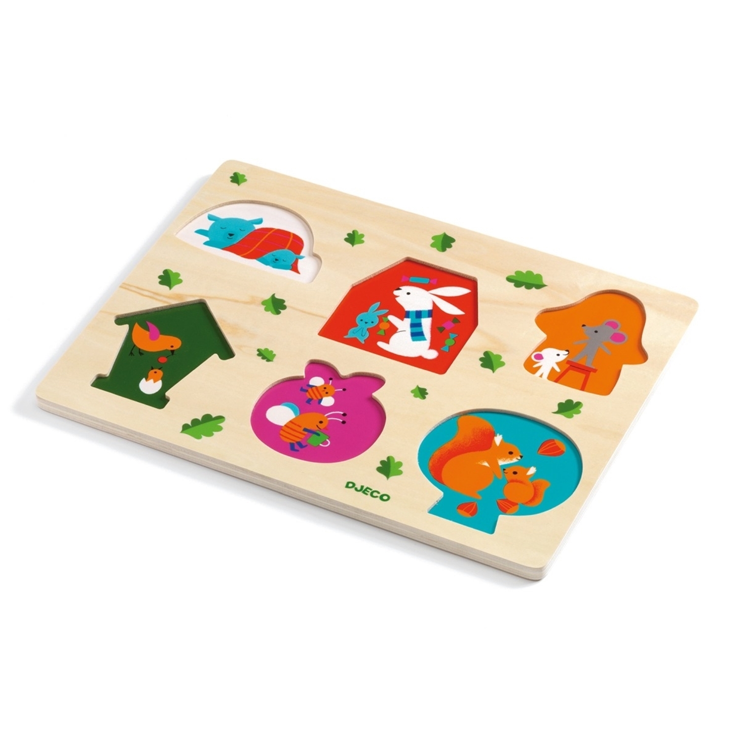 Djeco DJ01064 Holzpuzzle: Coucou-house