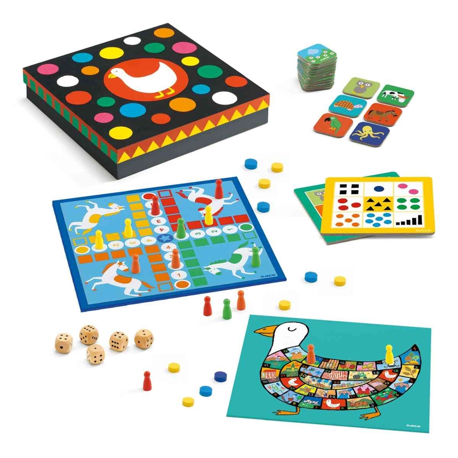 Djeco DJ05218 Klassische Spiele: Spielesammlung 4+
