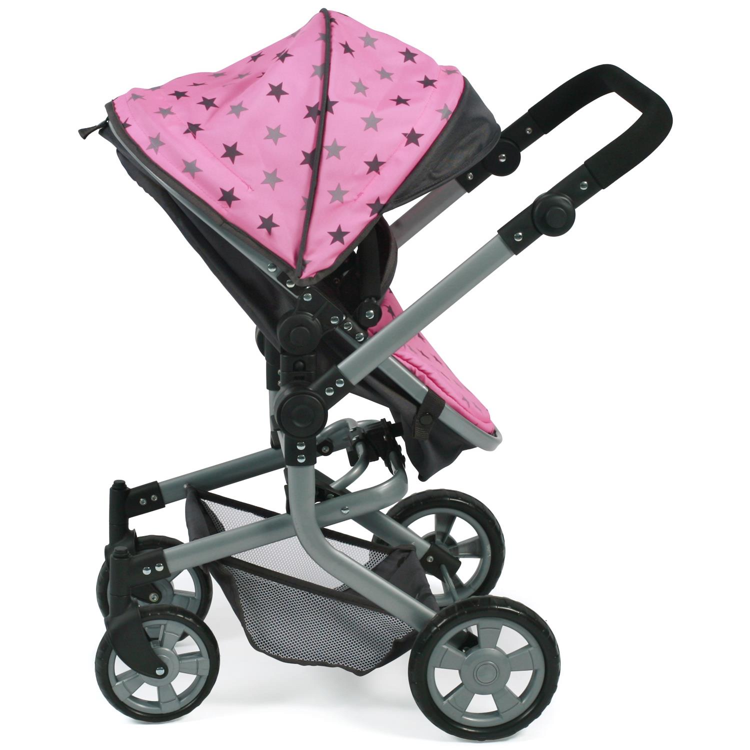 Bayer Chic 2000 595-83 Kombi-Puppenwagen "MIKA", Sternchen Grau