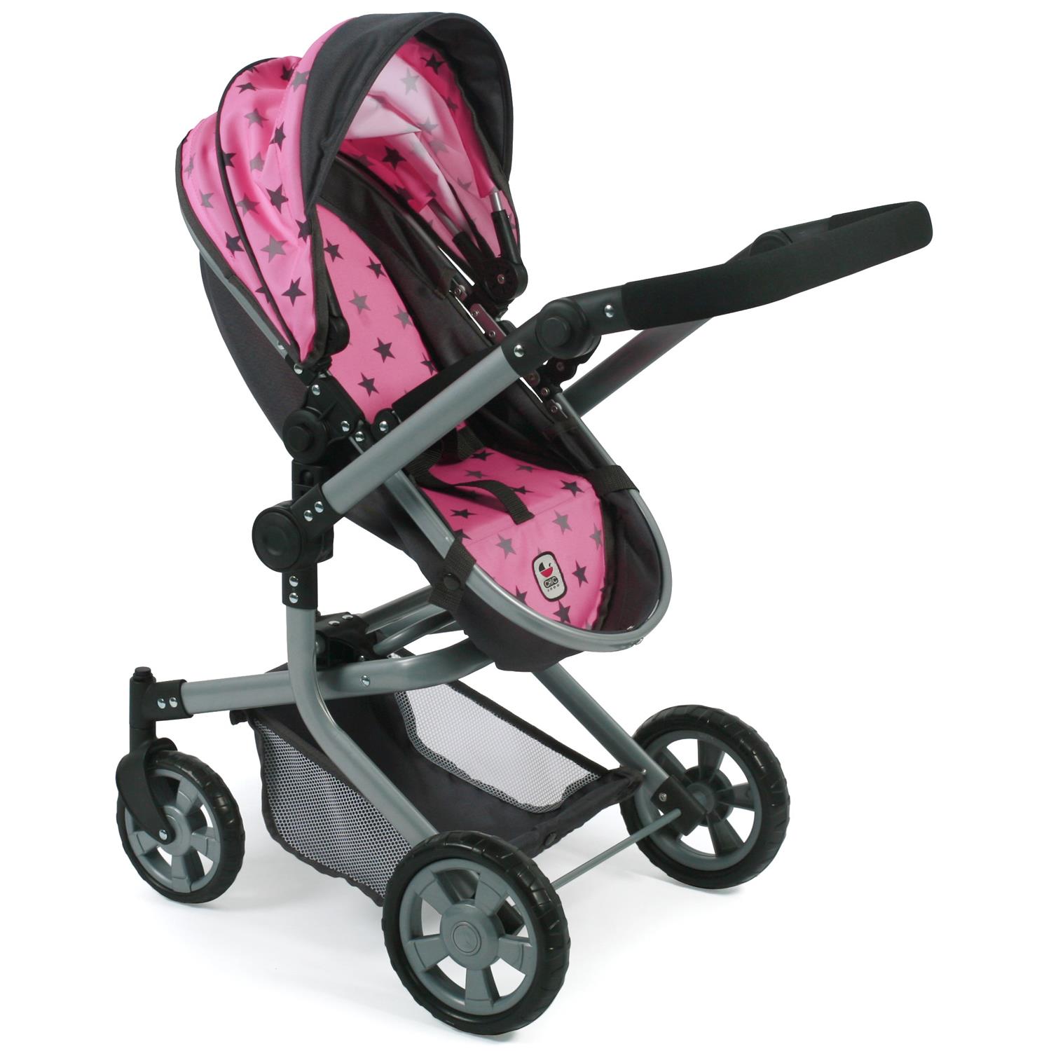 Bayer Chic 2000 595-83 Kombi-Puppenwagen "MIKA", Sternchen Grau