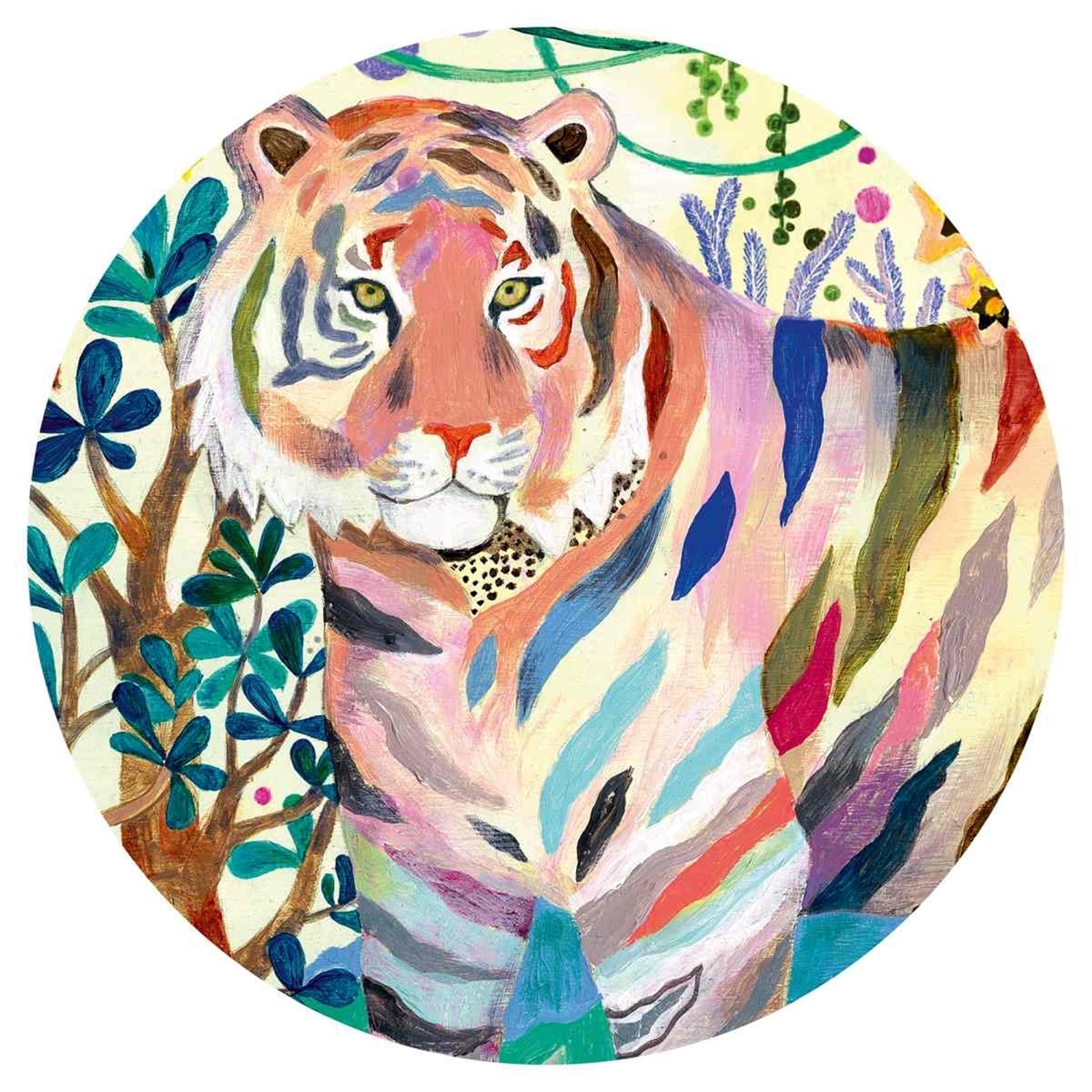 Djeco DJ07647 Puzzle Gallerie - Rainbow Tigers, 1000 Teile