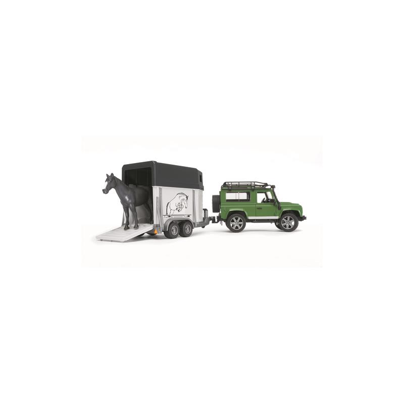 Bruder 02592 Land Rover Defender Anhaenger mit Pferd Bruder 02592 Land Rover Defender Anhaenger mit Pferd