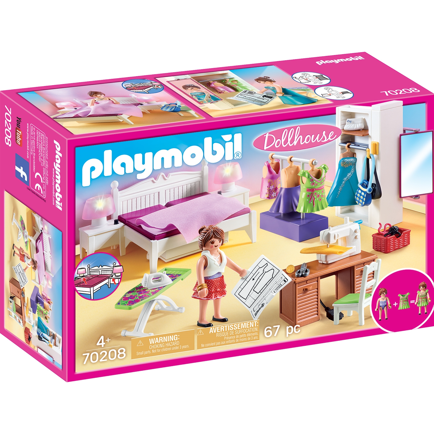 PLAYMOBIL 70208 Schlafzimmer mit Nähecke