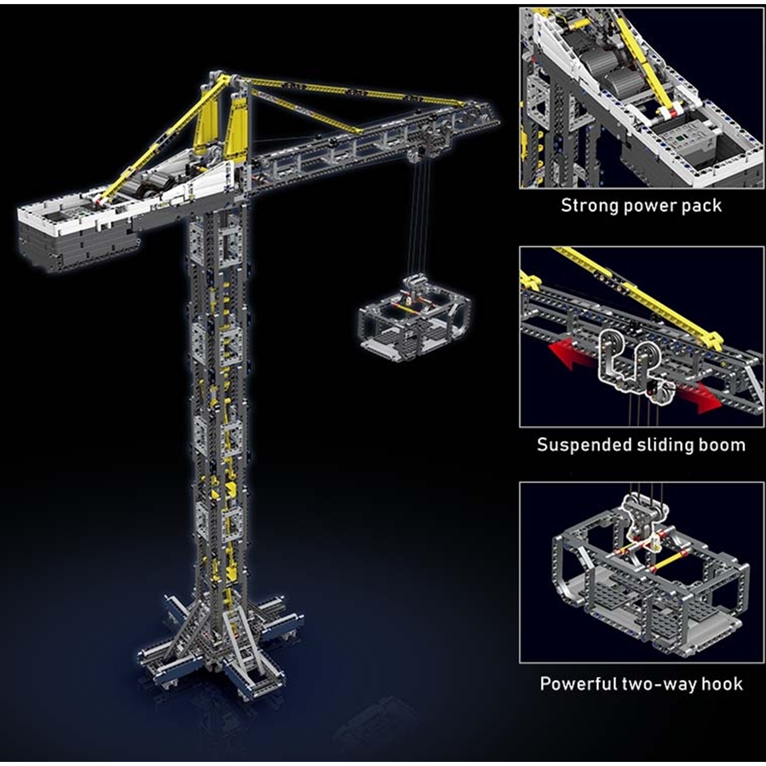 Mould King 17004 Turmdrehkran mit Fernsteuerung