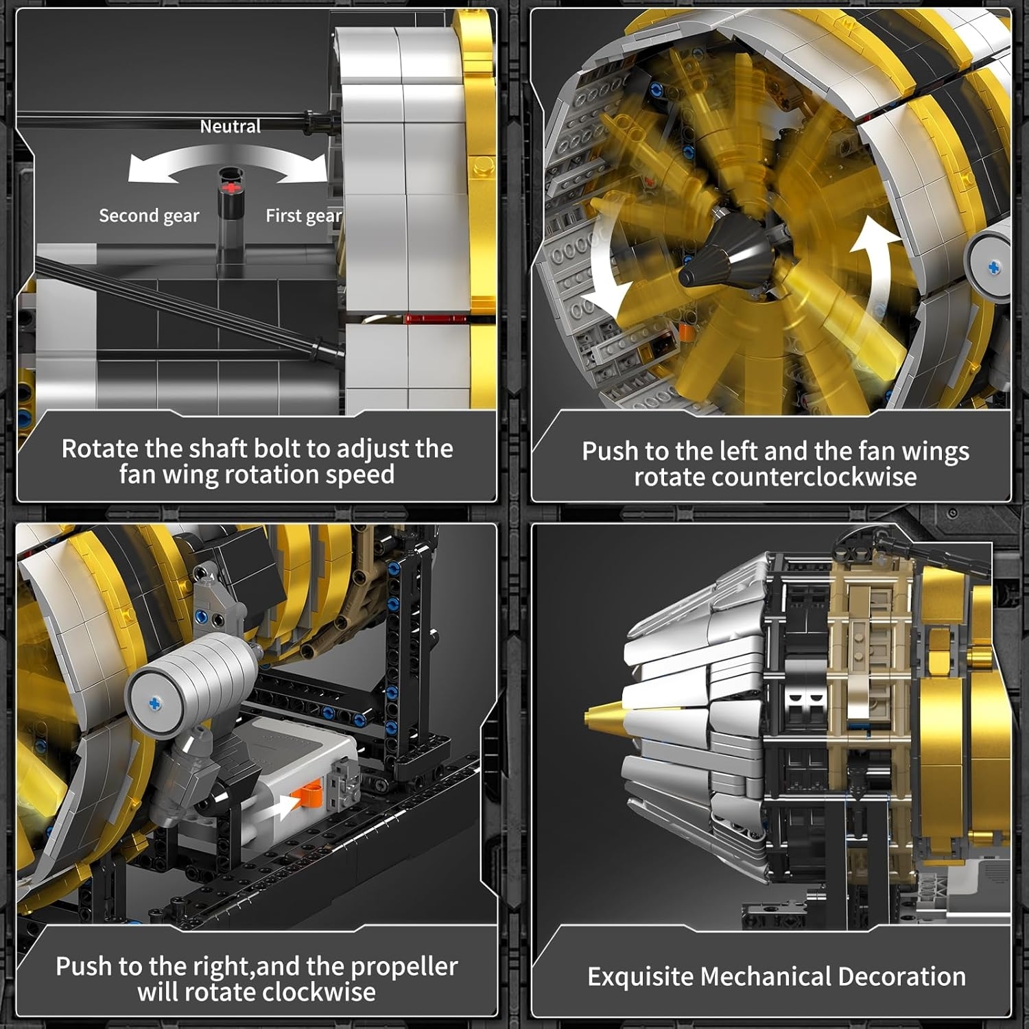 Mould King 10141 Flugzeugmotor