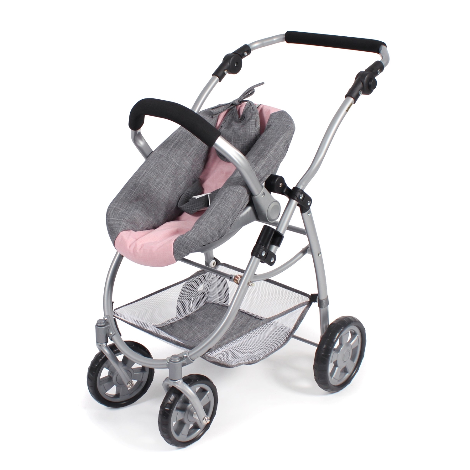 Bayer Chic 2000 637-15 3 in 1 Kombi EMOTION ALL IN, Melange grau-rosa