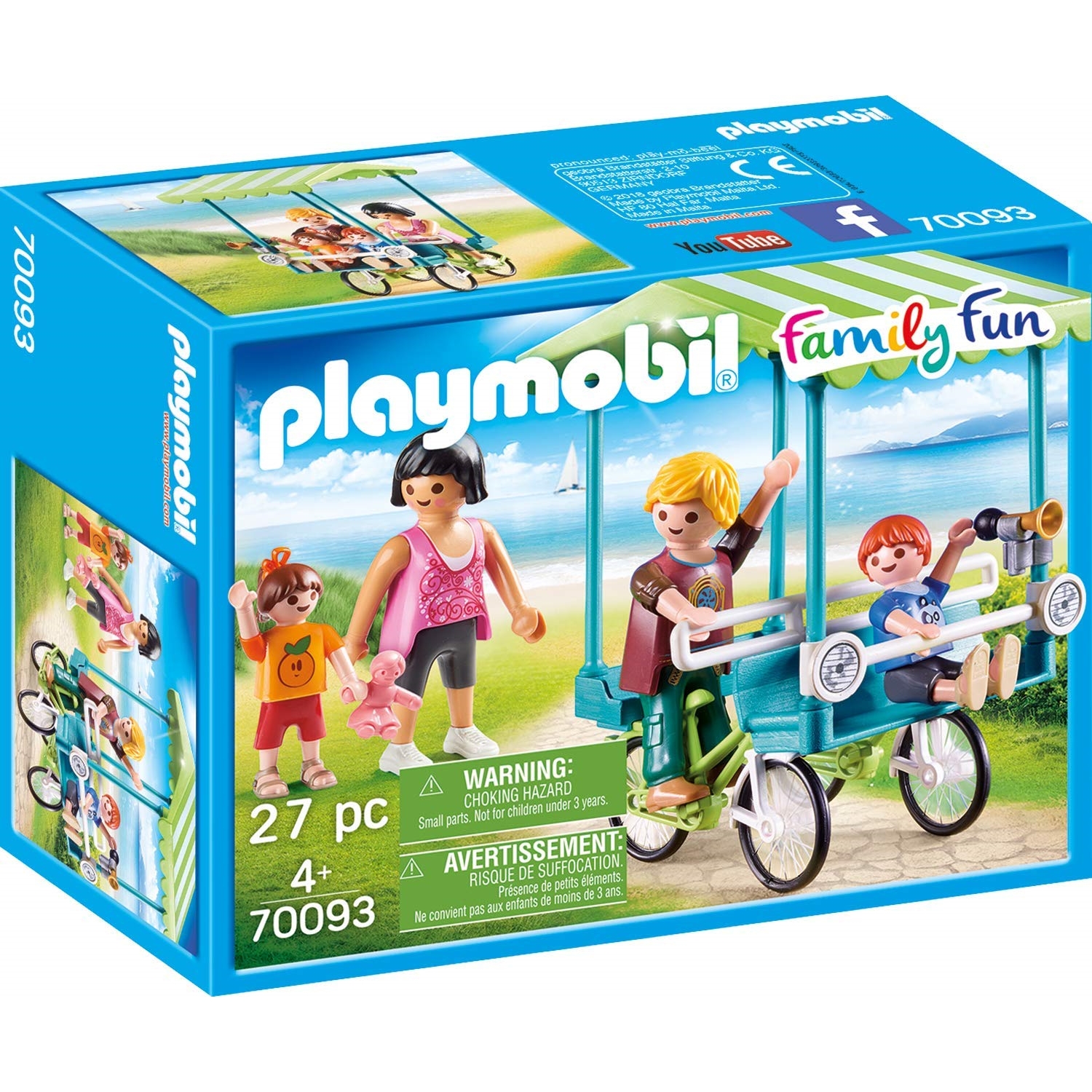 PLAYMOBIL 70093 Familien Fahrrad