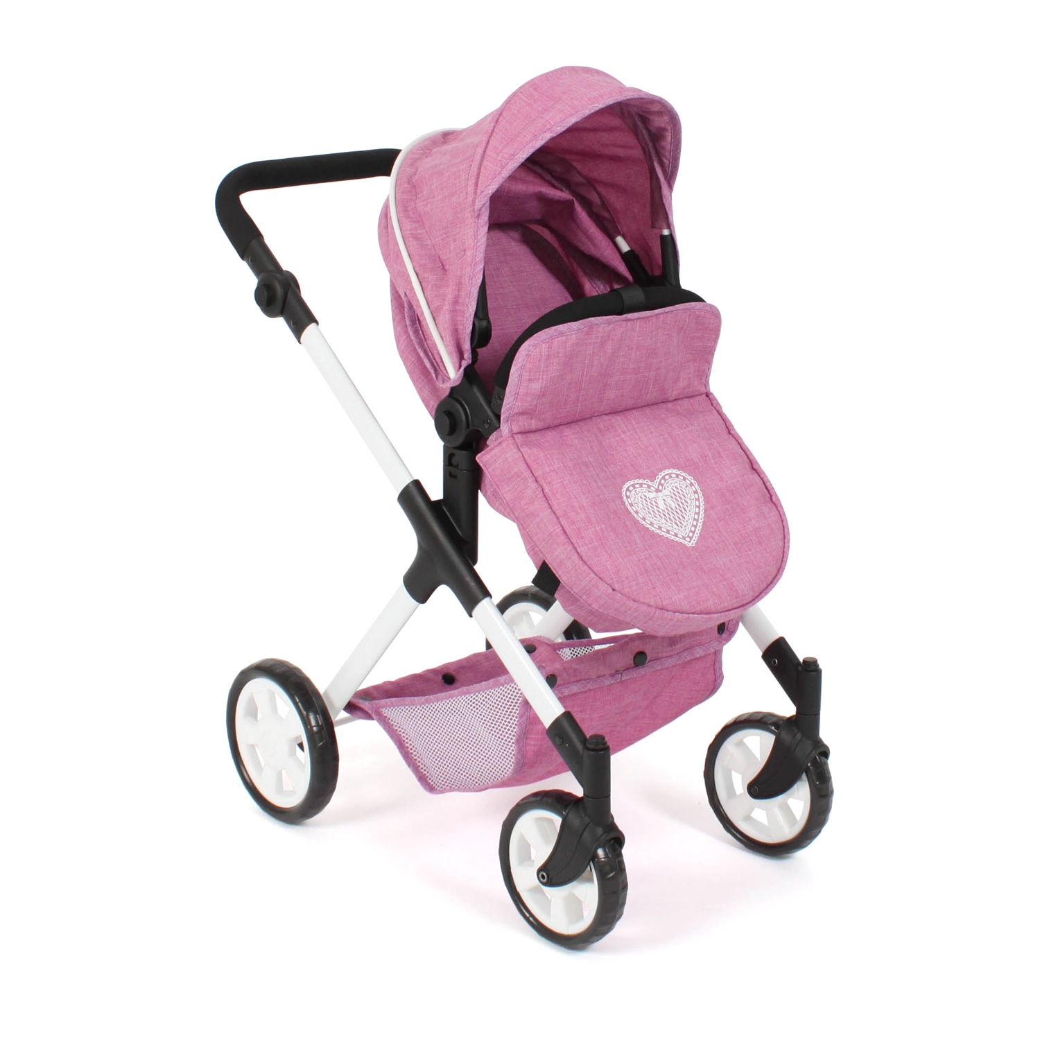 Bayer Chic 2000 567-62 Kombi Puppenwagen Mila, Jeans pink